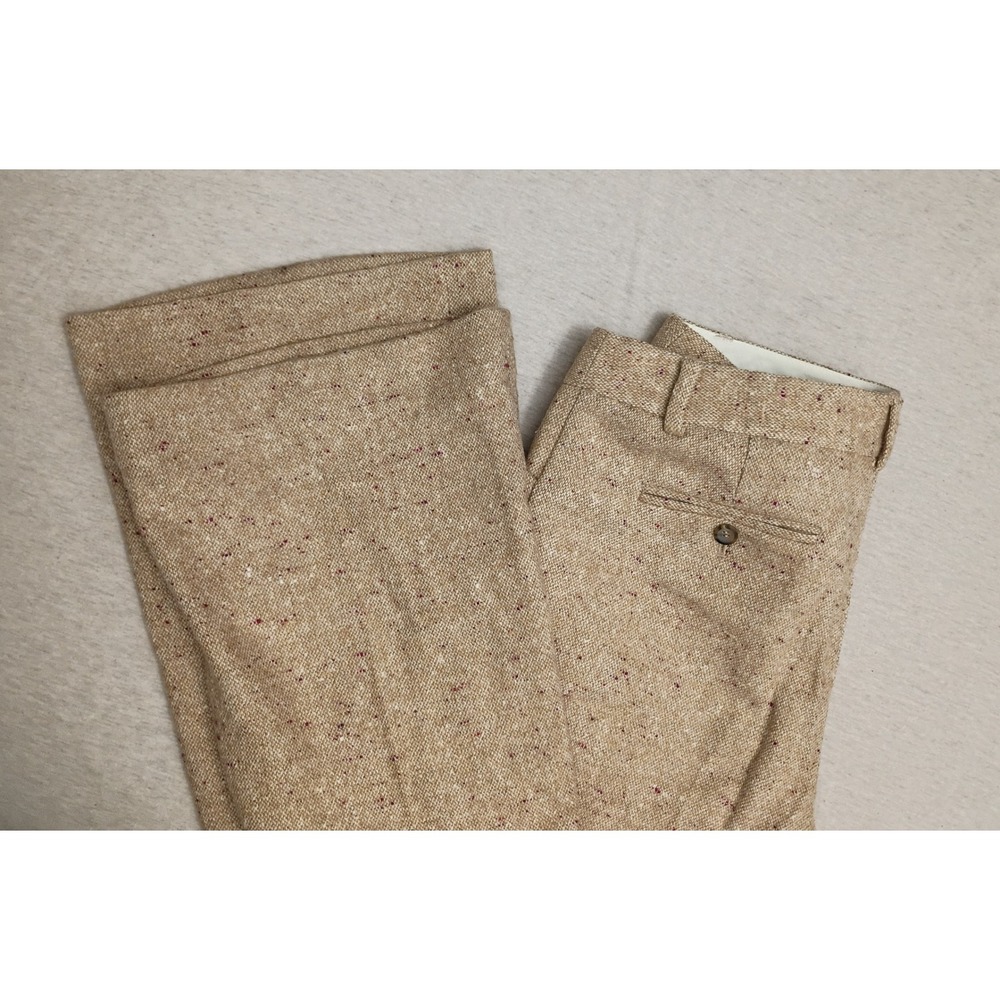 VTG Body by Victoria Secret Christie Fit sz 6 Tan Academic Tweed Wide Leg Pants